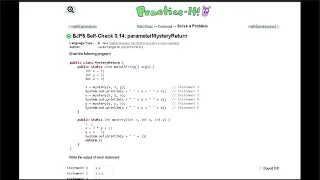 Java Practice It 3 14 parameterMysteryReturn method basics