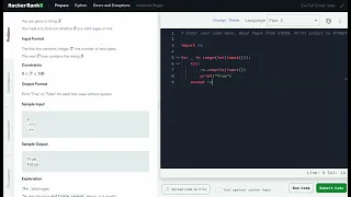 Hackerrank Python Solution Errors and Exceptions - Python Incorrect Regex