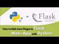 how to add more pages to flask web app with python