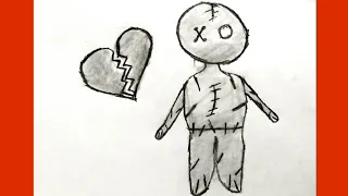 رسم تعبيري حزين رسم سهل وتعبيري رسم تعبيري بالرصاص رسم قلب حزين بالرصاص 209 