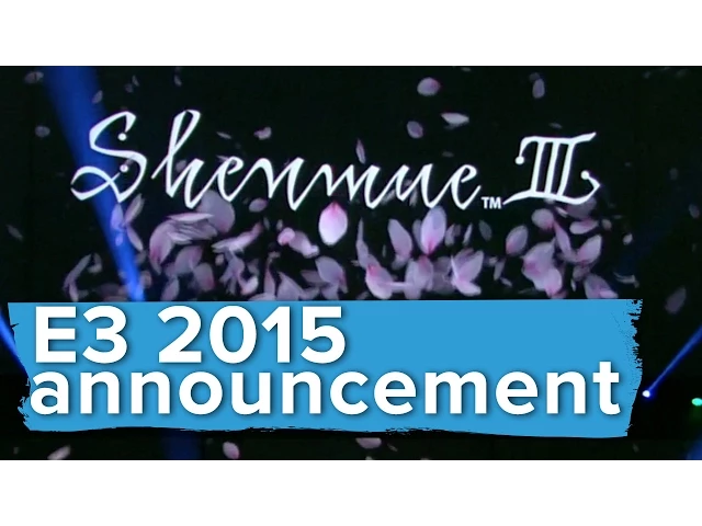 Shenmue 3 announcement - E3 2015 Sony Conference - People are crying in the audience. Real tears.