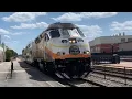 NORTHBOUND SUNRAIL TRAIN ARRIVING AND DEPARTING AT ORLANDO STATION