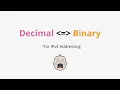 Decimal to Binary Conversion IP Addressing