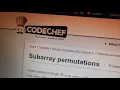 sub array permutations codechef solution january lunch time 2022