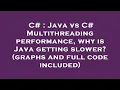 C Java vs C Multithreading performance why is Java getting slower graphs and full code includ