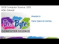GCSE Computer Science Paper 2 Programming Data Types Type Casting OCR J277 AQA 8525