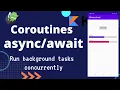 Coroutines async await - Parallel background tasks example in android