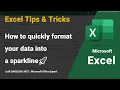 Excel Quick Tip Using the Quick Analysis Tool to quickly format your data into a sparkline