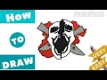 HOW TO DRAW FREE FIRE SKULL - FREE FIRE DEATH SKULL LOGO DRAWING