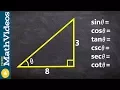 Learn how to find the six trig functions of a right triangle