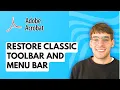 How to Restore the Classic Toolbar and Menu Bar in Adobe Acrobat Reader 2026 Full Guide
