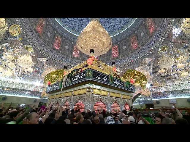 ⁣وجاءت قلوبٌ مِلؤها الدمعُ والأَسى لتبكي الإمامَ العسكريَّ بحزنِها