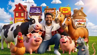 Surprise Egg Breaks into Dancing Animals Animation, Chicken, Horse, Cow, Rat @Sankatmochanvlog