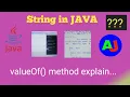 valueOf method of string class in java String handling