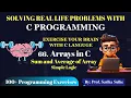 66 Sum Average of Array in C Easy Explanation with Example C Programming Tutorial