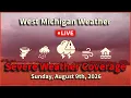 Live Severe Weather Coverage - Sunday August 9th 2026