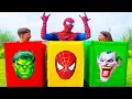 Download Lagu Three Colored Boxes Superheroes + more videos for Kids with Adriana and Ali