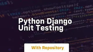 python django unit testing