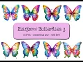 15 Rainbow Butterflies Clipart Set3