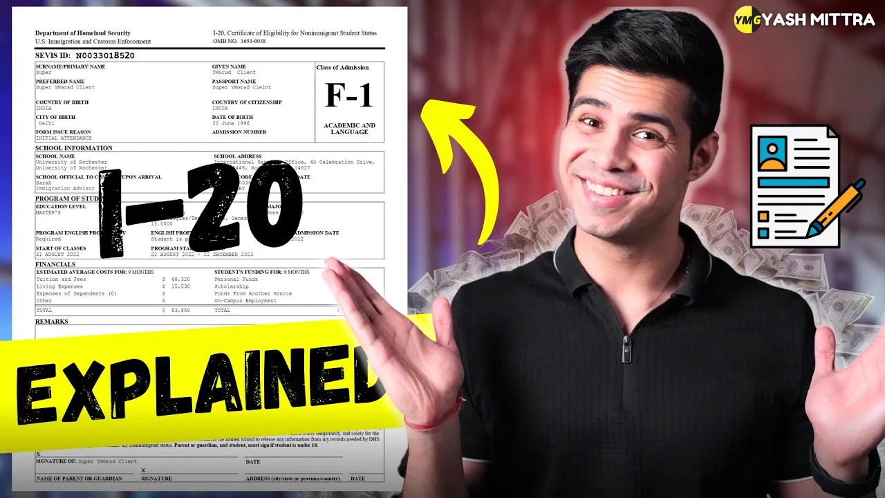 Understanding the I-20 form || Mistakes to Avoid