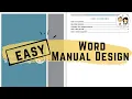 HOW TO CREATE A MANUAL USING MICROSOFT WORD Short Quick and Simple Easy Design