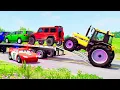 Download Lagu Flatbed Truck Mcqueen | Transportation with Truck - Pothole vs Car #17 - BeamNG.Drive
