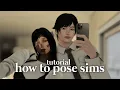 how to pose sims for photoshoots - tutorial the sims 4