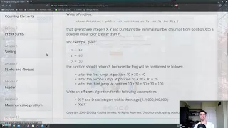 Algorithms FrogJmp