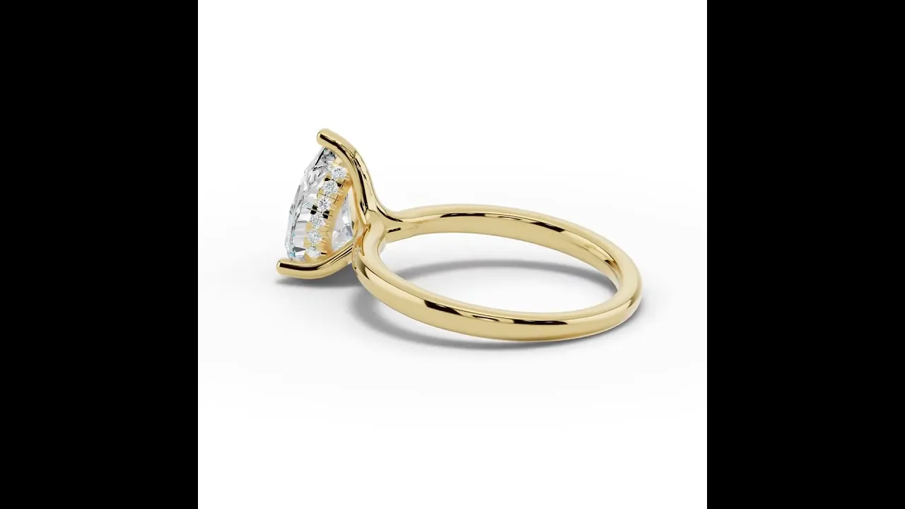 Pear Lustre Hidden Halo Solitaire