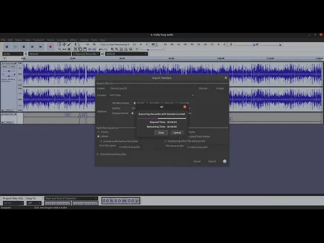 Download MP3 Audacity - Automatically split an audio file into multiple files using at the quiet/silenced parts
