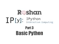 3 Basic Python - IPython Notebook Tutorial
