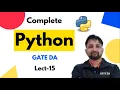 List Inbuilt functions Lecture 15 Python Complete Course GATE DA Puneet Kansal