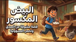 🥚 البيض المكسور: قصة مشوقة عن الصدق وتحمل المسؤولية للأطفال