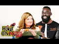 Food Network Stars Alex Guarnaschelli and Eric Adjepong Play Truth or Dab Hot Ones