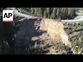 Landslide creates massive hole near Jackson Wyoming