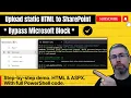 Upload any static HTML to SharePoint Online