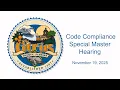 Special Magistrate Code Compliance - November 19 2025