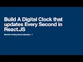 ReactJS Digital Clock Machine Coding Round Real-World Project