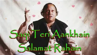 saqi teri aankhain salamat rahain 100 