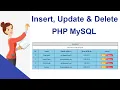 PHP CRUD Create Insert Update Delete Operations with MySQL Database For Beginners