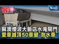 蘇澳煙波大飯店水淹閘門 愛車滅頂50車變「泡水車」｜TVBS新聞 @TVBSNEWS01