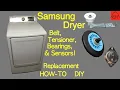 Samsung Dryer - Replacing the Belt Belt Tensioner Drum Bearings and Sensors Do it yourself