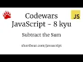 Codewars - Javascript
