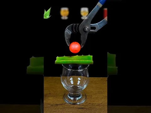 1000°C Red Hot Metal Ball vs Aloe Vera! 🔥