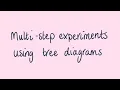 Multi step experiments using tree diagrams Year 10 Probability