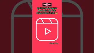 How To Draw an Instagram Reel Logo with Python Turtle