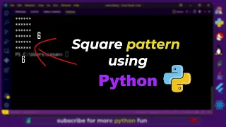 how to make square pattern using for loops in python