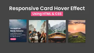 Create Animated Card Hover Effect Using HTML CSS Card Hover Effect in HTML CSS