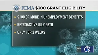 FEMA grant will provide unemployed CT residents with additional 300
