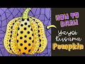 How to draw a Yayoi Kusama inspired dot Pumpkin